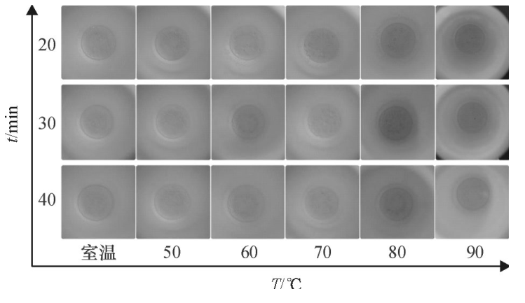 圖6不同密閉消解時間、不同水浴溫度的消解效果